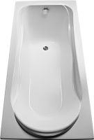 Акриловая ванна EUROLUX Akra 170x75 см, пристенная, белая, с каркасом, 170х75, с каркасом