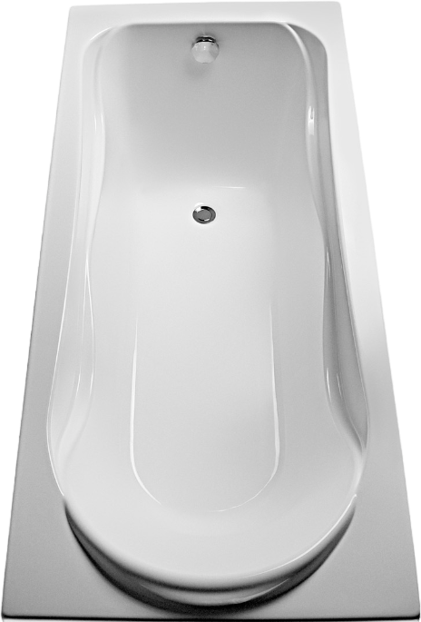 Акриловая ванна EUROLUX Akra 170x75 см, пристенная, белая, с каркасом, 170х75, с каркасом