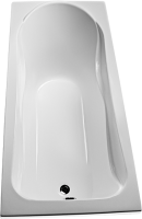 Акриловая ванна EUROLUX Akra 170x75 см, пристенная, белая, с каркасом, 170х75, с каркасом