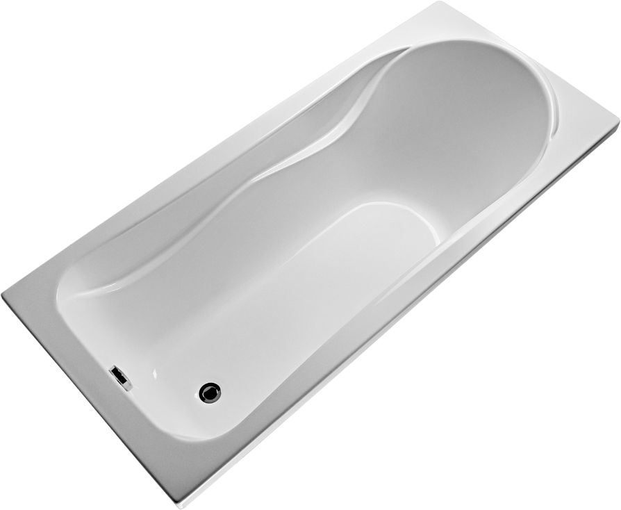 Акриловая ванна EUROLUX Akra 170x75 см, пристенная, белая, с каркасом, 170х75, с каркасом