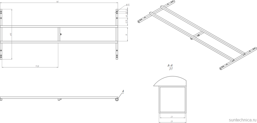 Акриловая ванна EUROLUX Akra 170x75 см, пристенная, белая, с каркасом, 170х75, с каркасом