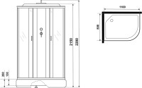 Душевая кабина Niagara Classic NG-33184-14LG 110х80 см, с гидромассажем