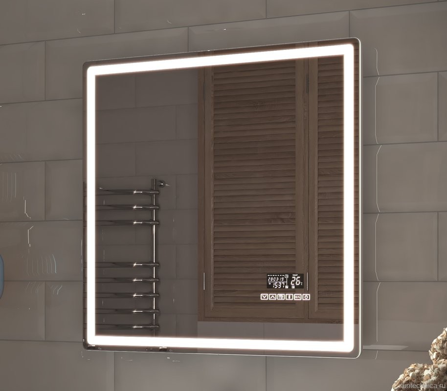 Зеркало Vigo Geometry Media 046 70 с подсветкой, с антизапотевателем