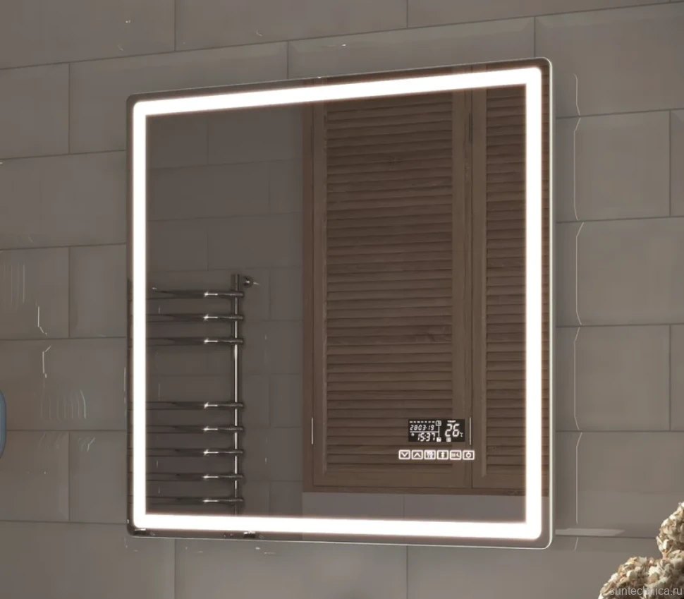 Зеркало Vigo Geometry Media 046 70 с подсветкой, с антизапотевателем