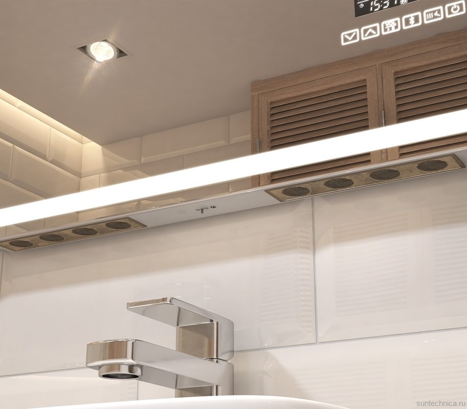 Зеркало Vigo Geometry Media 046 70 с подсветкой, с антизапотевателем
