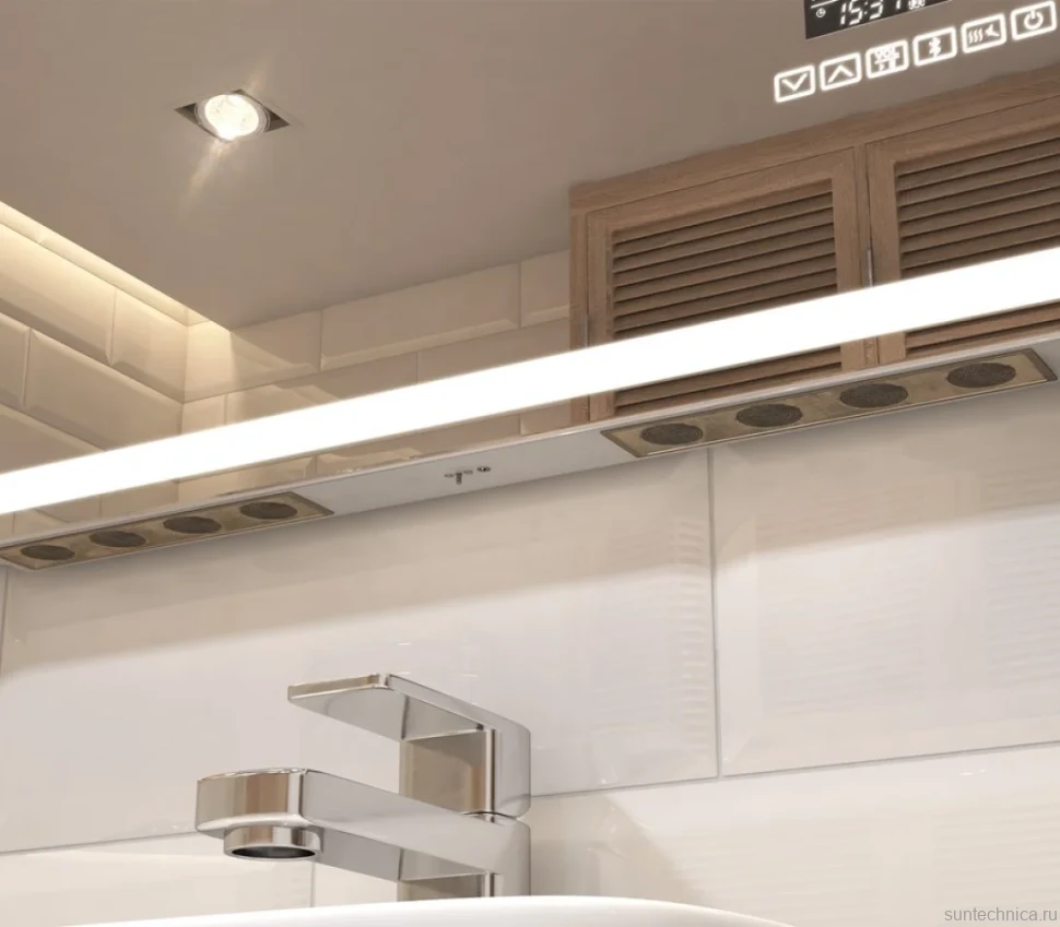Зеркало Vigo Geometry Media 046 70 с подсветкой, с антизапотевателем
