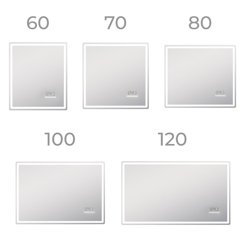 Зеркало Vigo Geometry Media 046 70 с подсветкой, с антизапотевателем