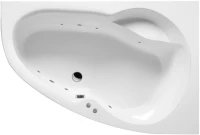 Акриловая ванна Excellent Newa WAEX.NEP16.SOFT P 160x95 см, угловая, правая, пристенная, с гидромассажем, белая, асимметричная, с каркасом, со сливом-переливом