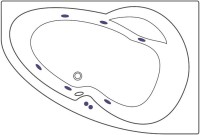Акриловая ванна Excellent Newa WAEX.NEP16.SOFT P 160x95 см, угловая, правая, пристенная, с гидромассажем, белая, асимметричная, с каркасом, со сливом-переливом