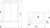 Душевая кабина Royal Bath BP RB8100BP5-WC-L с высоким поддоном, с сиденьем