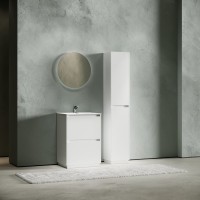 Мебель для ванной комнаты Sancos Libra Floor 60 белый глянец, белая раковина CN7001