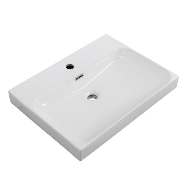 Мебельная раковина BelBagno Marino-Cer 60 глянцевая белая