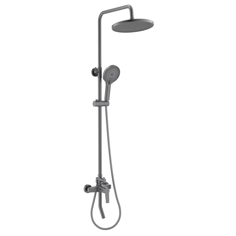 Душевая стойка AQUATEK Лугано AQ2740BGM оружейная сталь