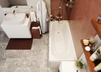 Акриловая ванна Vagnerplast Aronia 150x70 см, пристенная, белая, с каркасом