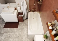 Акриловая ванна Vagnerplast Aronia 150x70 см, пристенная, белая, с каркасом