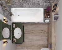 Акриловая ванна Vagnerplast Aronia 150x70 см, пристенная, белая, с каркасом