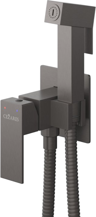 Гигиенический душ Cezares Slider SLIDER-DIF-GM С ВНУТРЕННЕЙ ЧАСТЬЮ, оружейная сталь