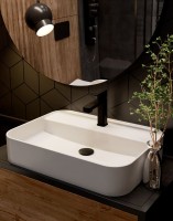 Смеситель для раковины матовый черный, AQUAme Parma AQM6610MB