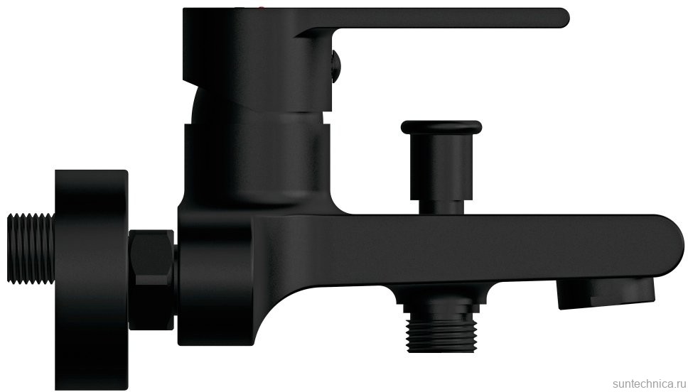 Душевой комплект Смеситель Cersanit Brasko Black 63108 + Гарнитур Neno 63696 черный