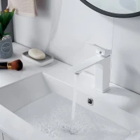 Смеситель для раковины Shevanik S6101C белый Смеситель для раковины Shevanik S6101C белый