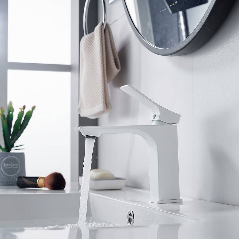 Смеситель для раковины Shevanik S6101C белый