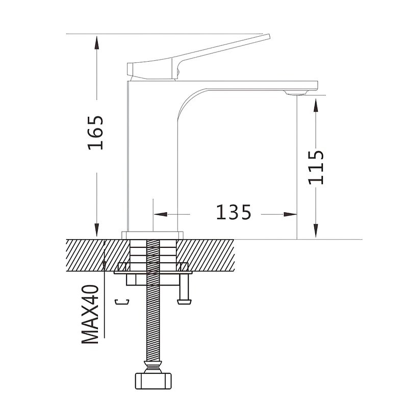 Смеситель для раковины Shevanik S6101C белый