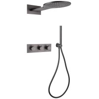 Душевой комплект Abber Wasser Kreis AF8151NG С ВНУТРЕННЕЙ ЧАСТЬЮ, никель