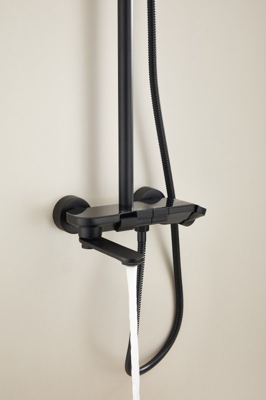 Душевая стойка BELZ B713 B25713-7 матовая черная