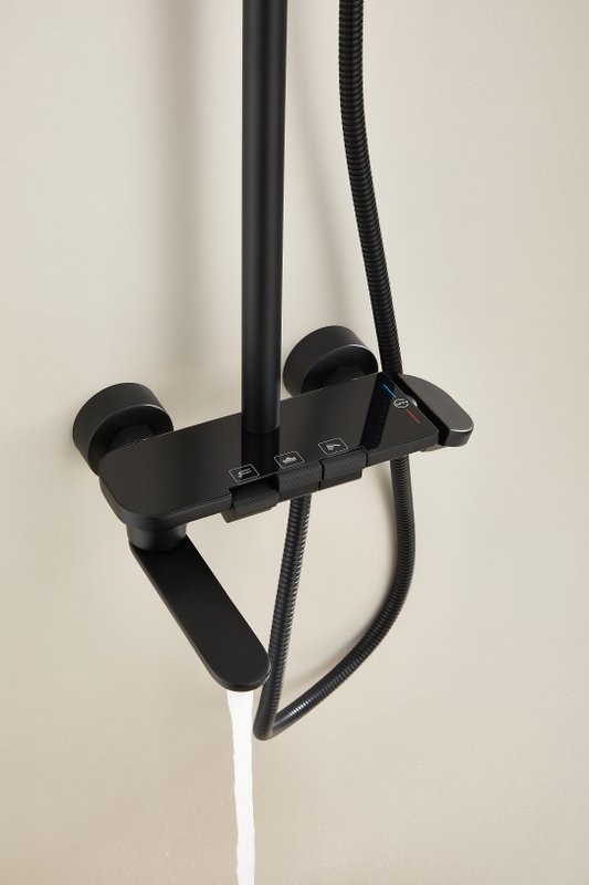 Душевая стойка BELZ B713 B25713-7 матовая черная