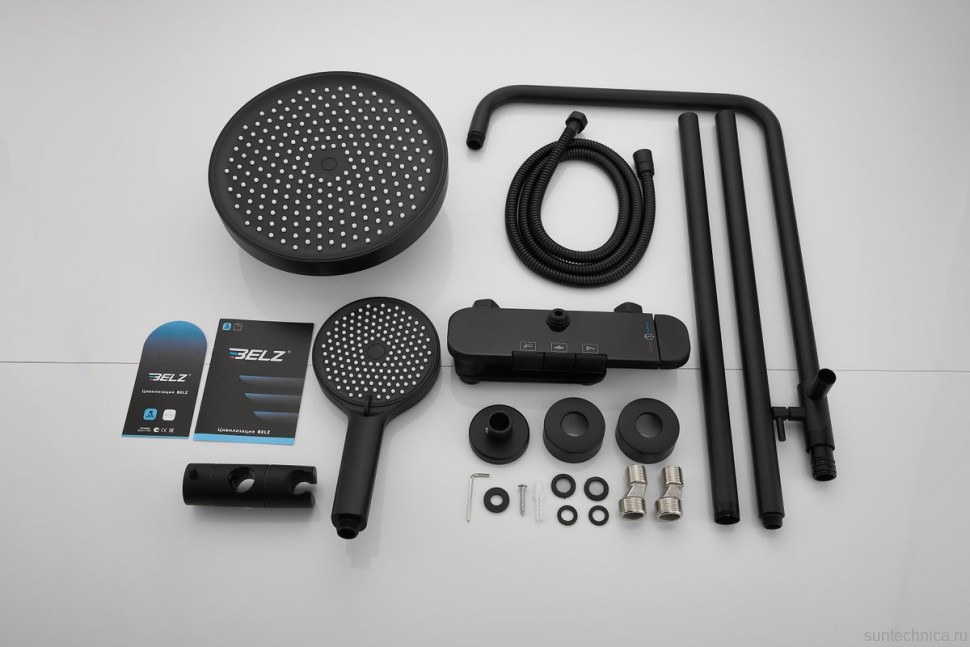 Душевая стойка BELZ B713 B25713-7 матовая черная