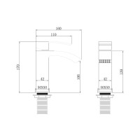Смеситель для раковины Abber Wasserfall AF8610NG никель