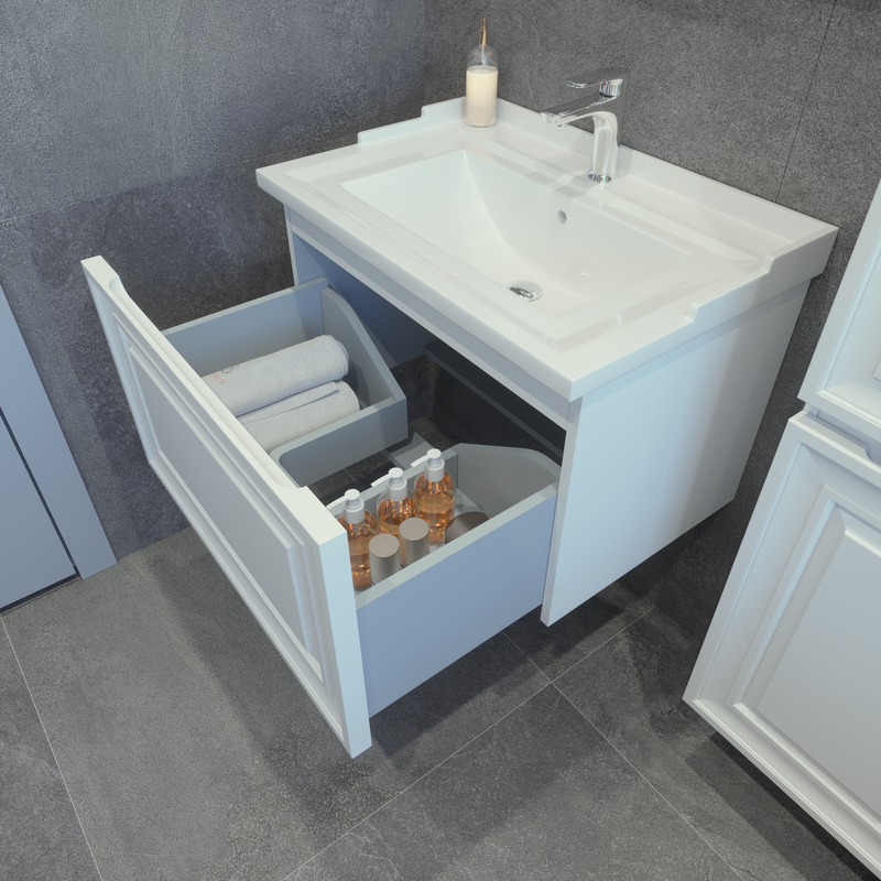 Тумба с раковиной Caprigo Ponza 70 подвесная, белая