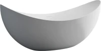 Акриловая ванна Abber AB9333 180x80 см, отдельностоящая, белая, овальная, с каркасом, со сливом-переливом