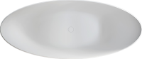 Акриловая ванна Abber AB9333 180x80 см, отдельностоящая, белая, овальная, с каркасом, со сливом-переливом