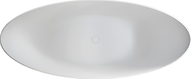 Акриловая ванна Abber AB9333 180x80 см, отдельностоящая, белая, овальная, с каркасом, со сливом-переливом