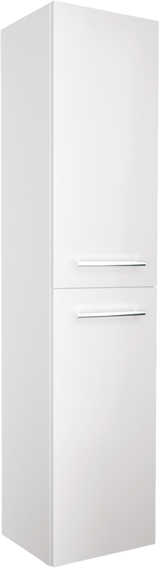 Шкаф пенал для ванной 1MarKa Соната 35П с 2 дверцами, белый глянец