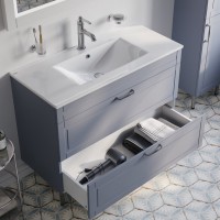 Тумба под раковину IDDIS Oxford 100 напольная, светло-серая, под раковину 0131000i28
