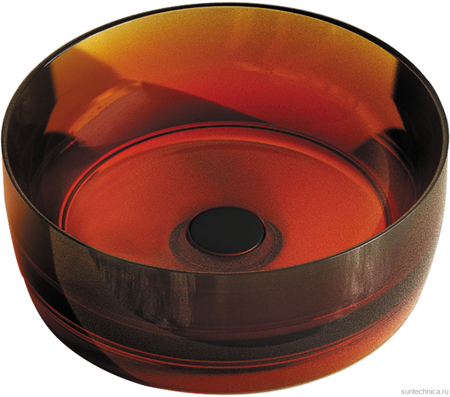 Накладная раковина Abber Kristall AT2804Opal 40 коричневая, круглая