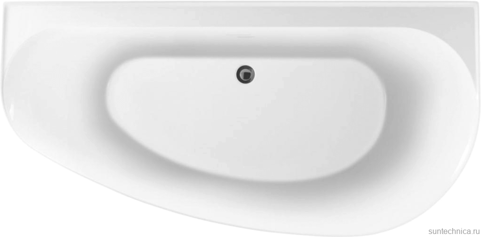 Акриловая ванна Allen Brau Priority 5 L 160x80 см, левая, пристенная, белая матовая, асимметричная, на ножках, с экраном, со сливом-переливом