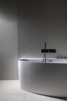 Акриловая ванна Allen Brau Priority 5 L 160x80 см, левая, пристенная, белая матовая, асимметричная, на ножках, с экраном, со сливом-переливом