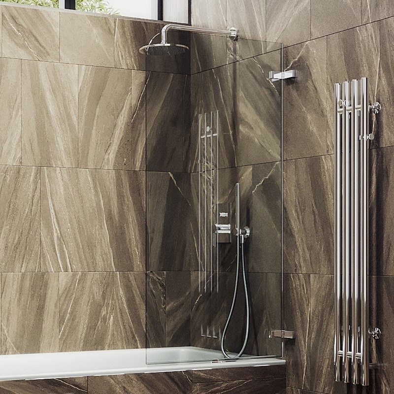 Шторка на ванну Maybahglass MGV-645-4 70 см, профиль хром, стекло прозрачное