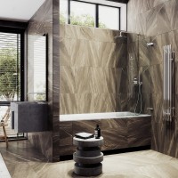 Шторка на ванну Maybahglass MGV-645-4 70 см, профиль хром, стекло прозрачное