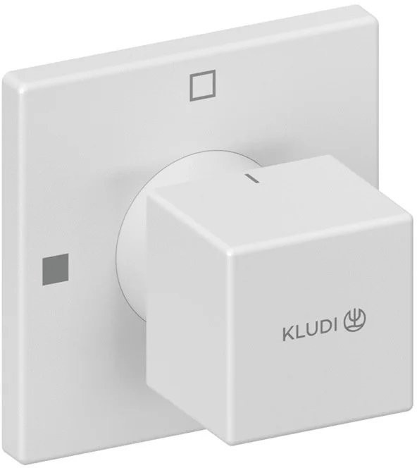 Переключатель потоков Kludi Decus 548475375 белый матовый, на два потребителя