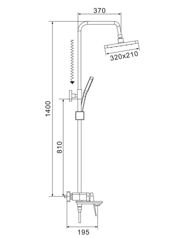 Душевая стойка Shevanik S4226H