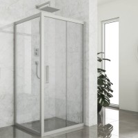Душевой уголок Kubele DE019 S-CLN-MT 100х100 см, профиль матовый хром