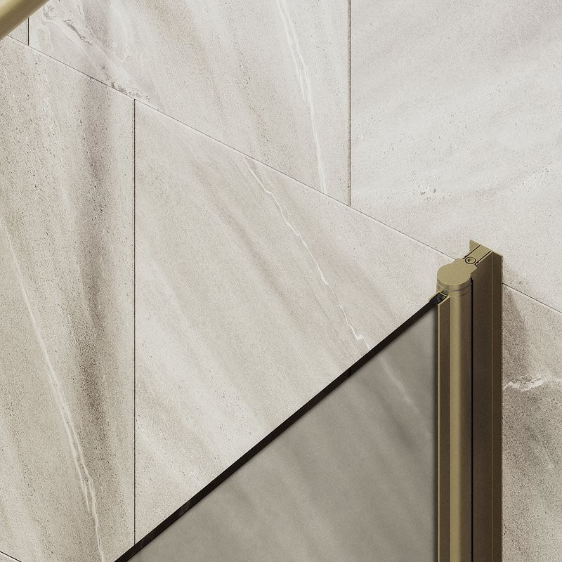 Шторка на ванну Maybahglass MGV-784-2 70x140, профиль бронза, стекло матовая бронза