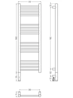 Полотенцесушитель электрический Сунержа Богема 3.1 020-6004-1030 110x35 см, подключение слева, шампань, лесенка