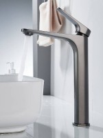 Смеситель (кран) для раковины высокий Shevanik S4211T, оружейная сталь Смеситель (кран) для раковины высокий Shevanik S4211T, оружейная сталь