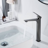 Смеситель (кран) для раковины высокий Shevanik S4211T, оружейная сталь Смеситель (кран) для раковины высокий Shevanik S4211T, оружейная сталь