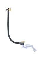 Слив-перелив для ванны Boheme 631-G 50 мм, клик-клак, gold, с сифоном